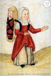 illustration maman qui porte son bébé au moyen âge